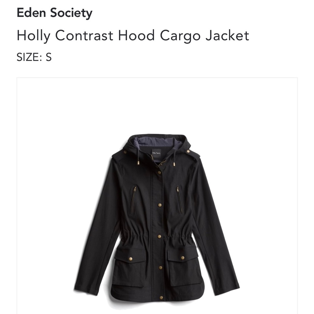 Eden Society Black Cargo Jacket Stitch Fix Size Small